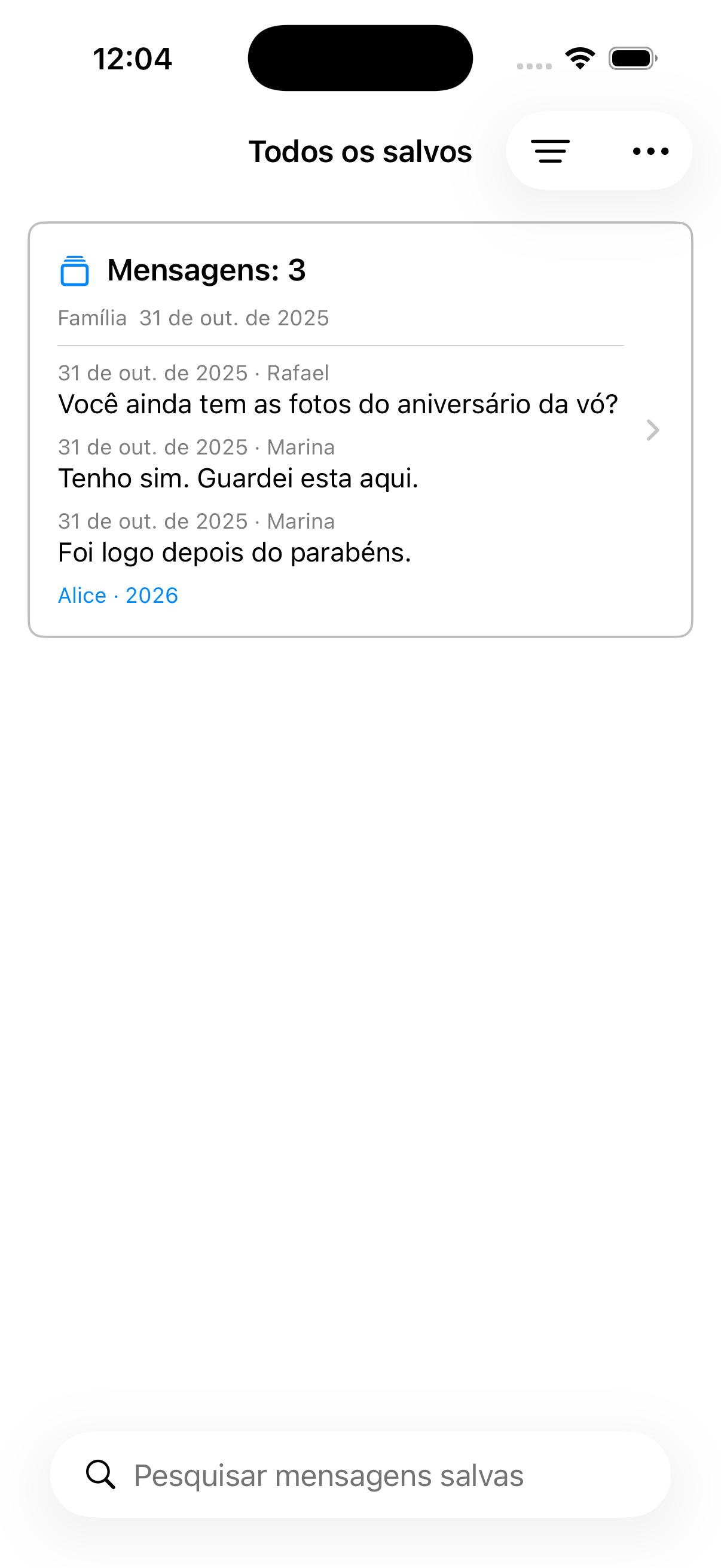 Transforme conversas especiais do WhatsApp em um álbum privado