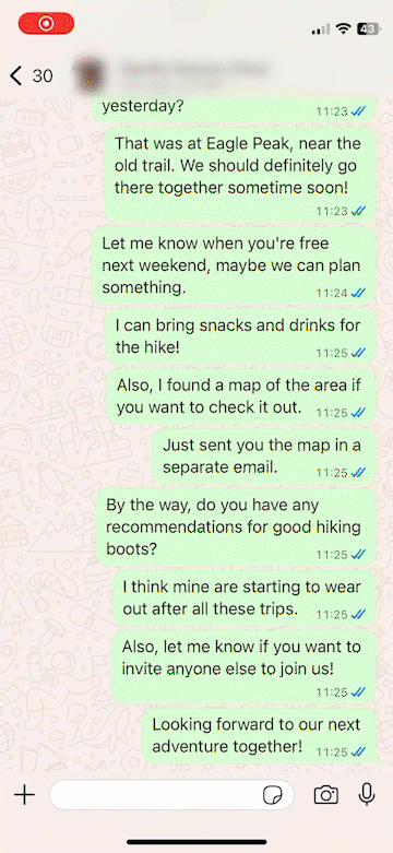 iPhone showing Chat Archive in action, demonstrating ease of use